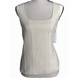 Marked Reunited Clothing Off White Sleeveless Sweater Sz L